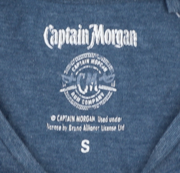 Captain Morgan Men's Blue Nautical Graphic T-Shirt, S