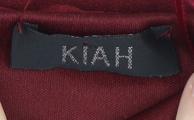 KIAH Women's Red Ruched Dress Size 8