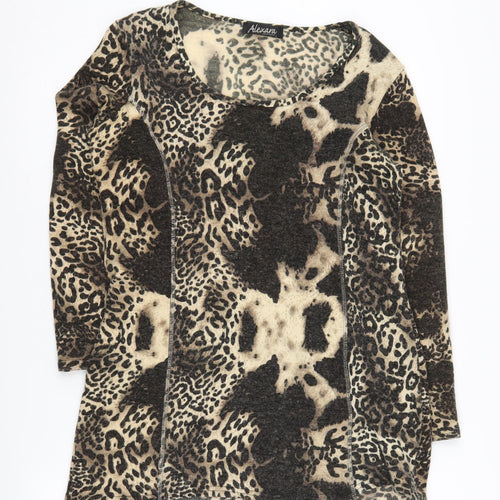 Alexara Women's Multicoloured Animal Print Jumper L