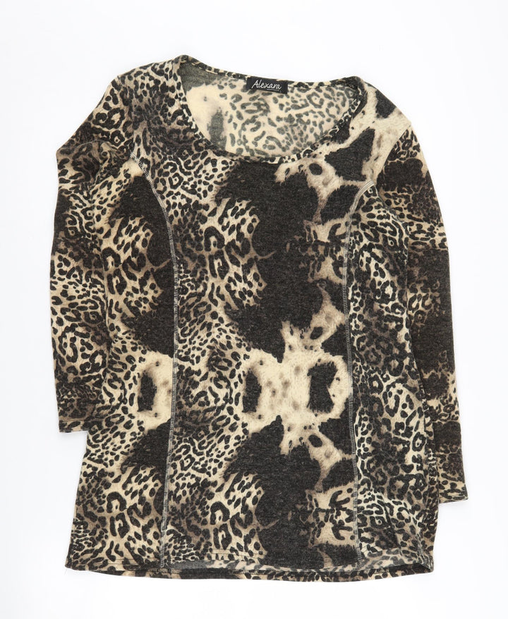 Alexara Women's Multicoloured Animal Print Jumper L