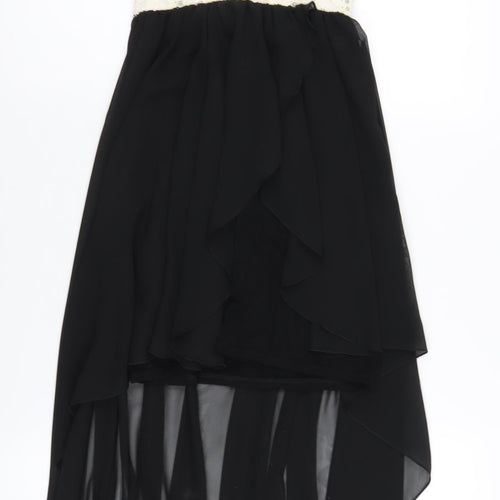 KIAH Women's Black Ivory Slip Dress Size 8