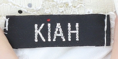 KIAH Women's Black Ivory Slip Dress Size 8