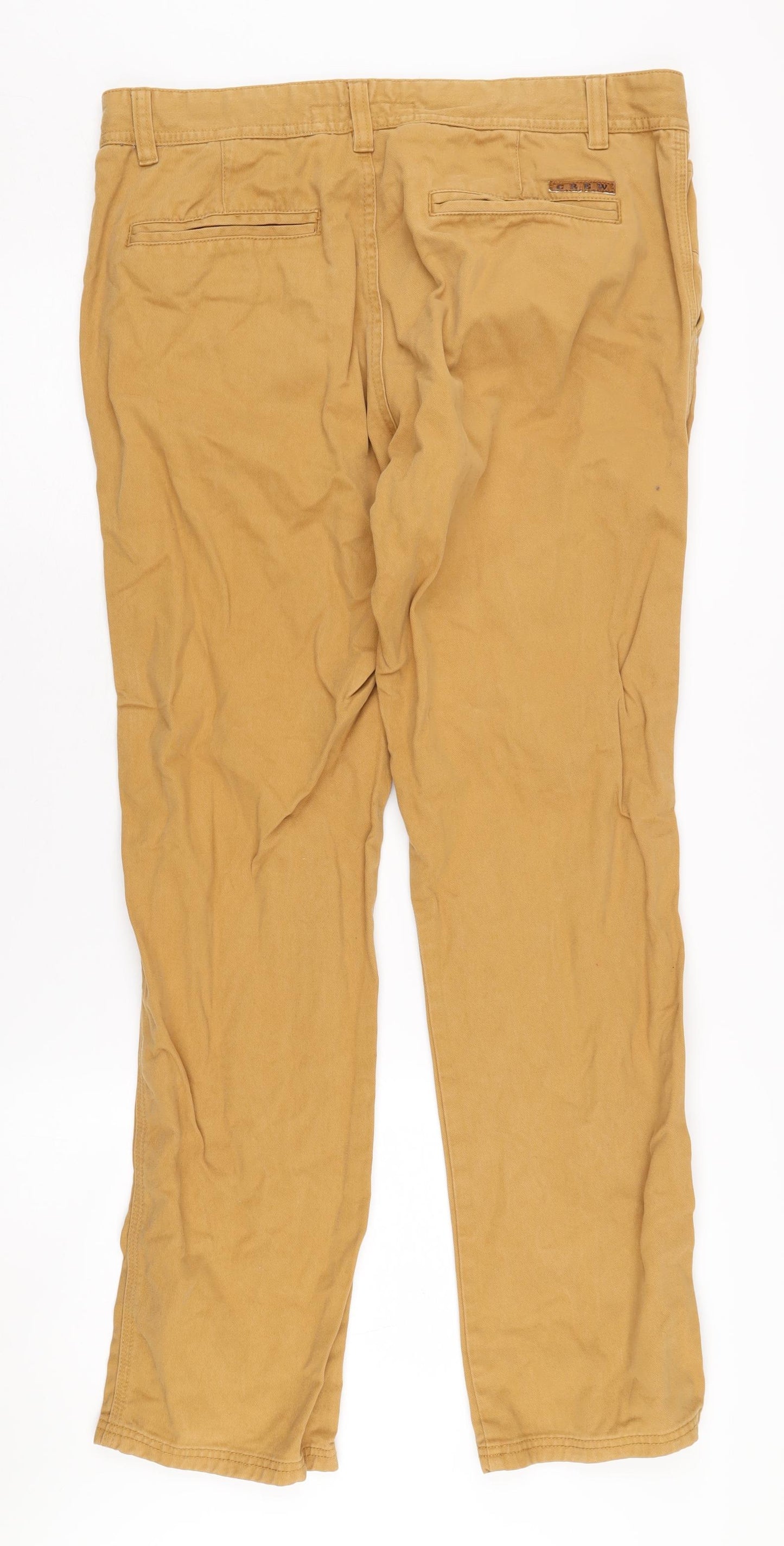 Crew Clothing Co. Men's Brown Chino Trousers 34 Regular