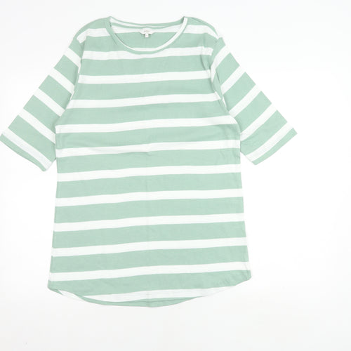 Cotton Traders Women's Striped 3/4 Sleeve T-Shirt, Size 16