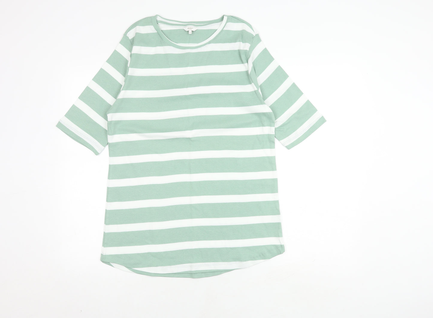 Cotton Traders Women's Striped 3/4 Sleeve T-Shirt, Size 16