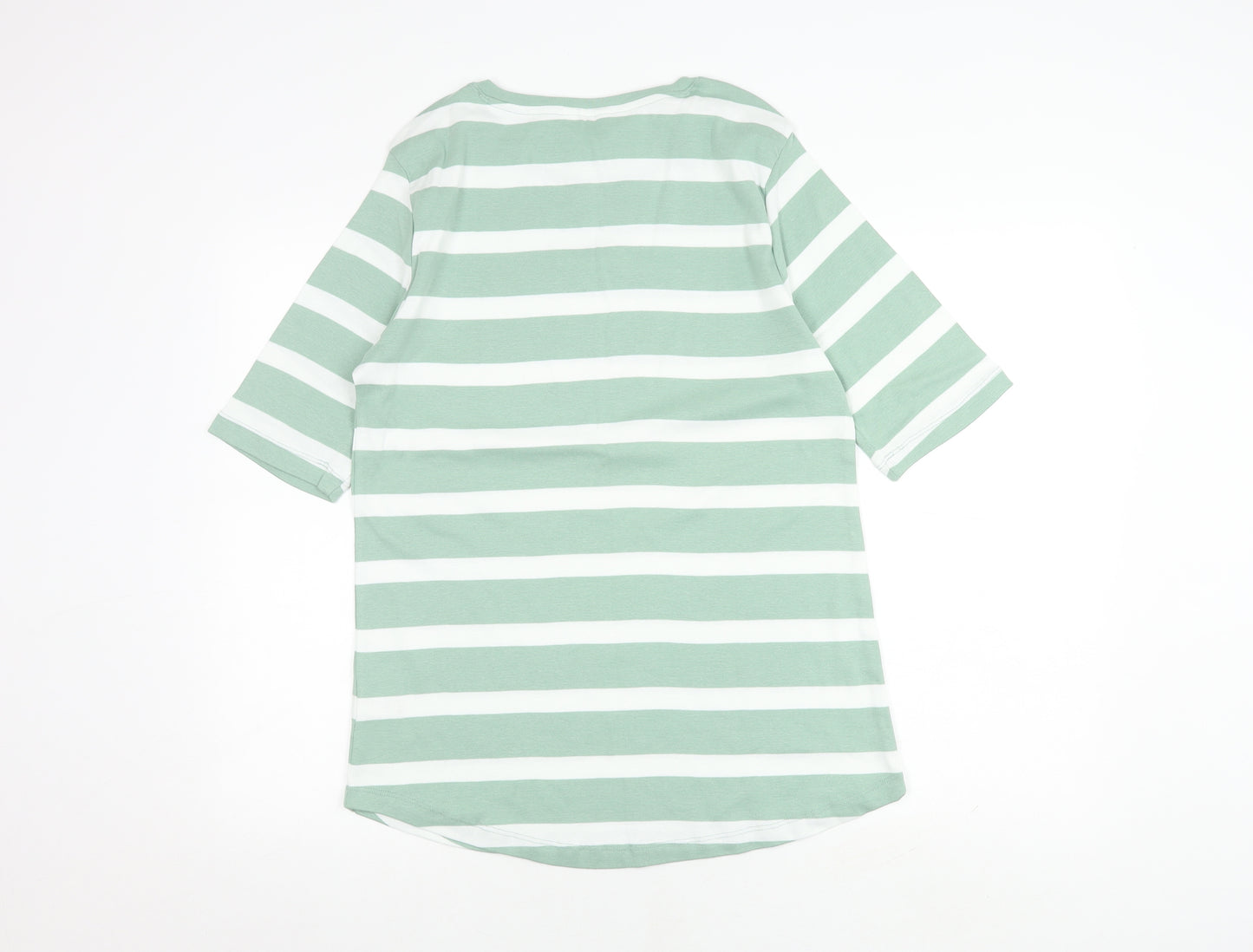 Cotton Traders Women's Striped 3/4 Sleeve T-Shirt, Size 16