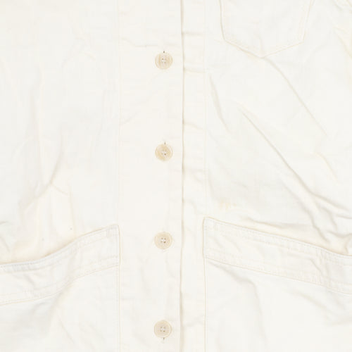 Superdry Women's Ivory Cotton Mid-Length Jacket