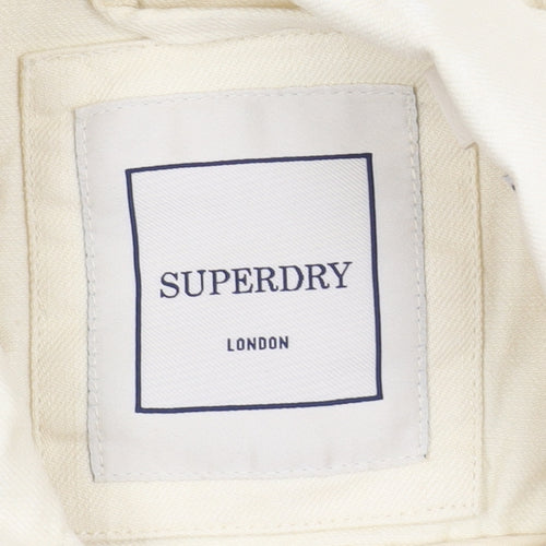 Superdry Women's Ivory Cotton Mid-Length Jacket