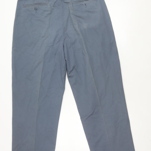 Lands' End Men's Grey Chino Trousers Size L Straight Fit