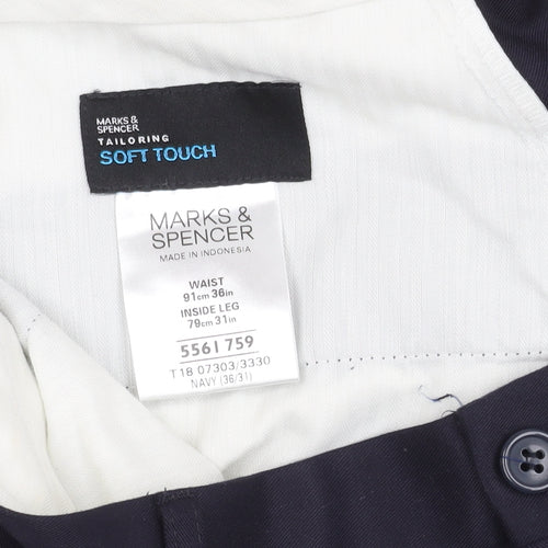 Marks and Spencer Navy Dress Pants, Men, Size 36