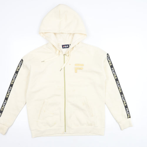Fila Unisex Ivory Full Zip Hoodie XS