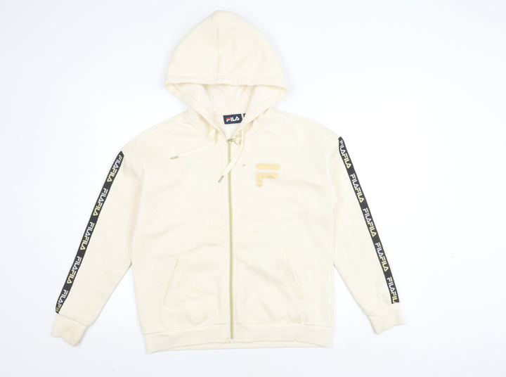 Fila Unisex Ivory Full Zip Hoodie XS