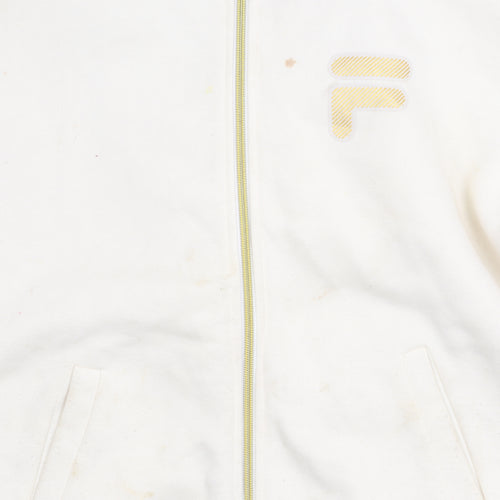 Fila Unisex Ivory Full Zip Hoodie XS