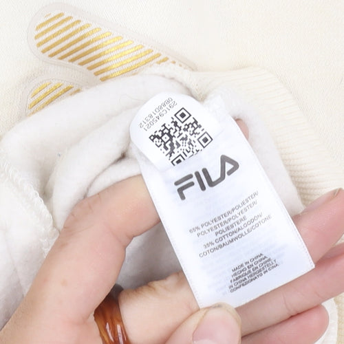 Fila Unisex Ivory Full Zip Hoodie XS