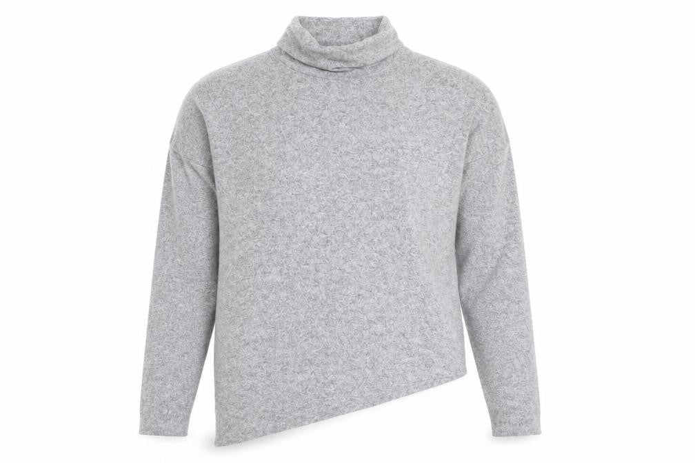 Front view of Phase Eight Women’s Grey Roll Neck jumper