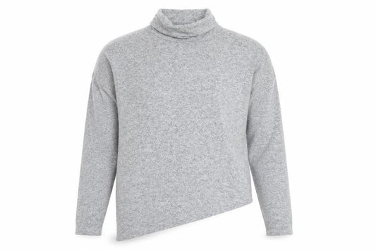 Front view of Phase Eight Women’s Grey Roll Neck jumper