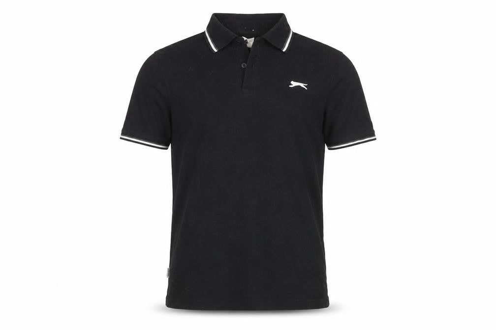Slazenger Men's Black Polo Shirt M Short Sleeve