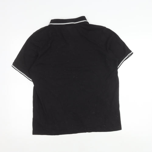 Slazenger Men's Black Polo Shirt M Short Sleeve