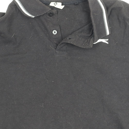 Slazenger Men's Black Polo Shirt M Short Sleeve