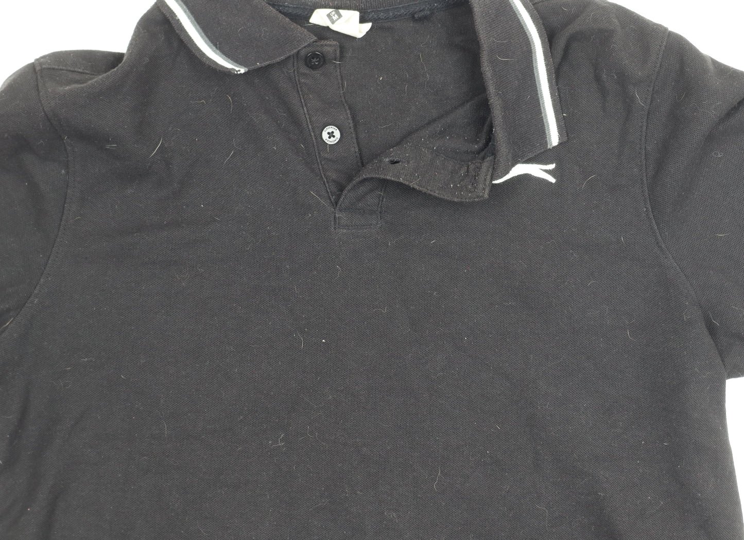 Slazenger Men's Black Polo Shirt M Short Sleeve