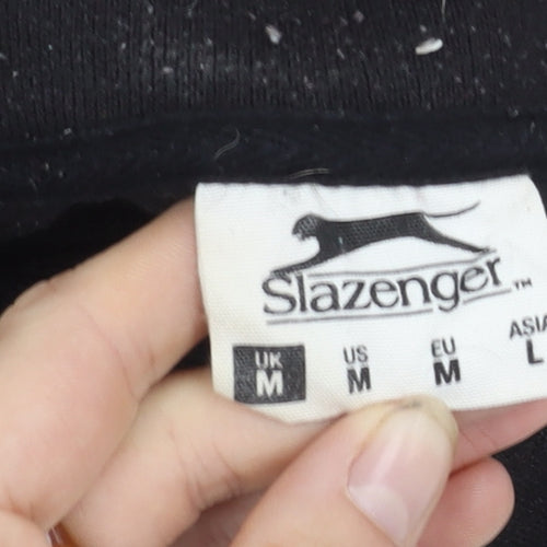 Slazenger Men's Black Polo Shirt M Short Sleeve
