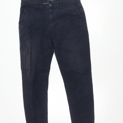 Kangol Men's Blue Chino Trousers 34 Regular Fit