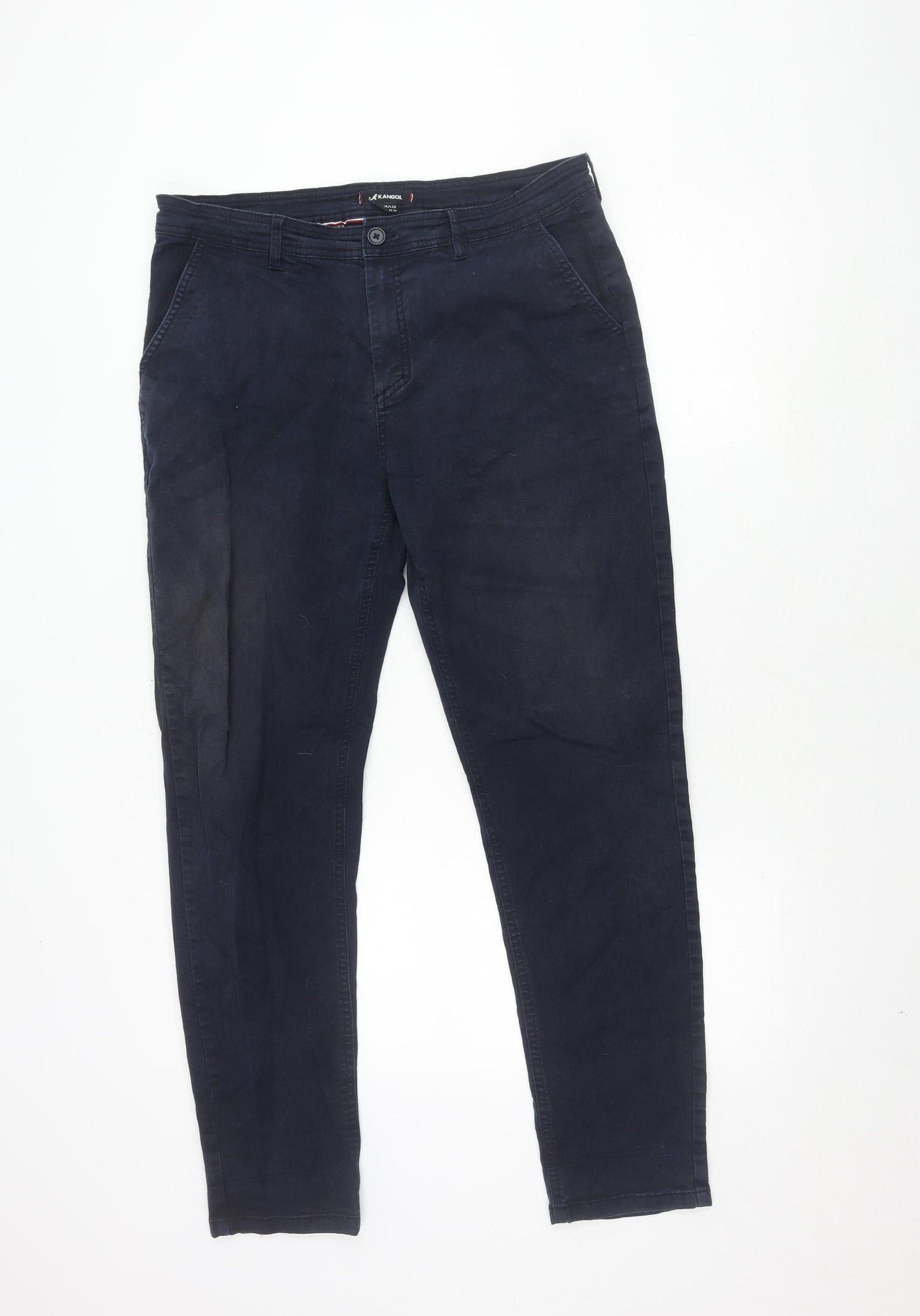 Kangol Men's Blue Chino Trousers 34 Regular Fit