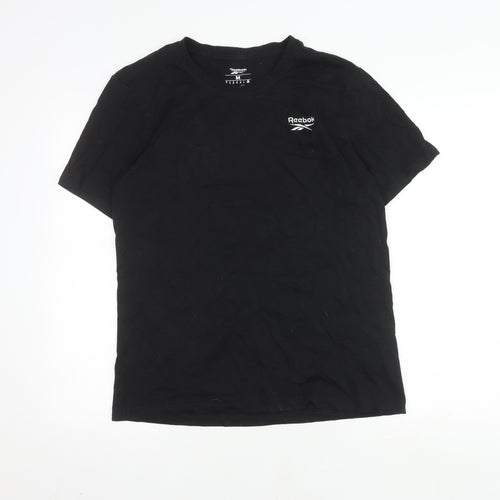 Reebok Men's Black Medium Cotton T-Shirt