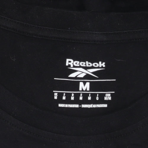 Reebok Men's Black Medium Cotton T-Shirt