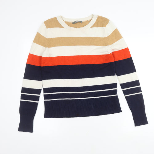 Oasis Women's Multicoloured Striped Pullover Jumper S