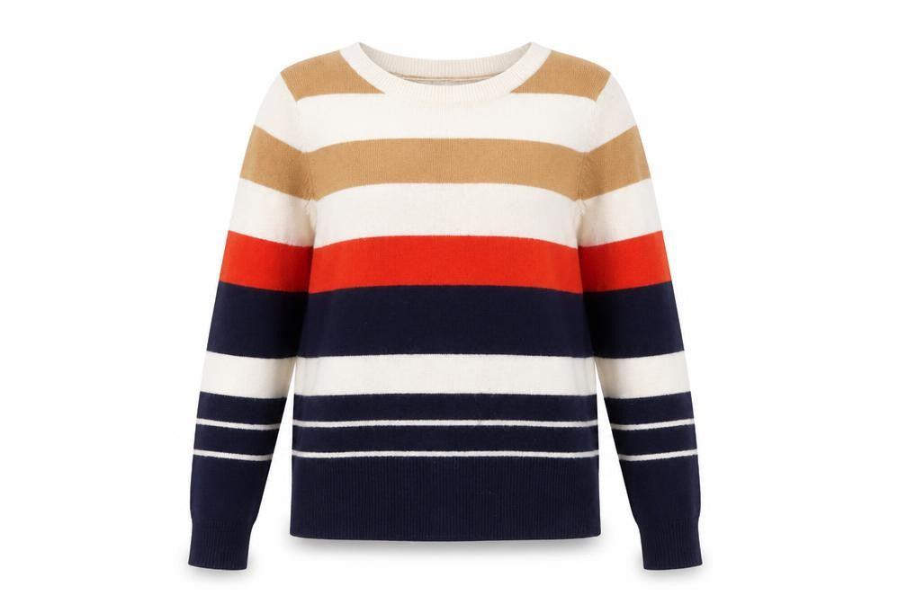 Front view of Oasis Women's Multicoloured Striped jumper S
