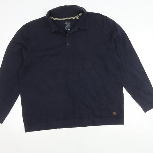 Hammond & Co. Men's Blue XL Long Sleeve Polo