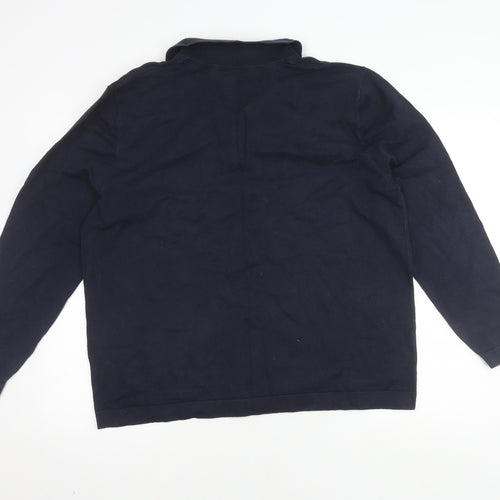 Hammond & Co. Men's Blue XL Long Sleeve Polo