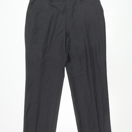 Greenwoods Elite Men's Black Wool Trousers Size L