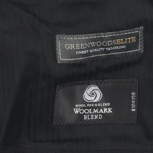 Greenwoods Elite Men's Black Wool Trousers Size L