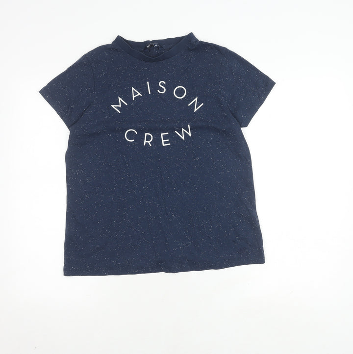 Crew Clothing Boys Blue M T-Shirt Short Sleeve Logo