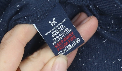 Crew Clothing Boys Blue M T-Shirt Short Sleeve Logo
