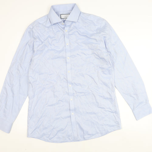 Charles Tyrwhitt Men's Blue Extra-Slim Fit Shirt 16.5