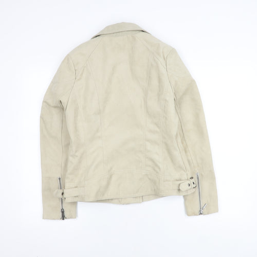 Debenhams Women's Beige Biker Jacket Size 12