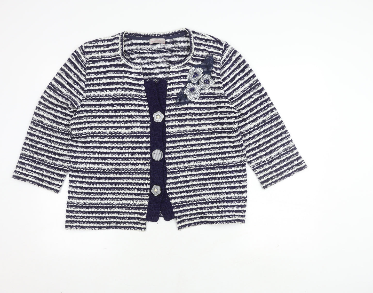 Per Una Women's XL Multicoloured Striped Cardigan