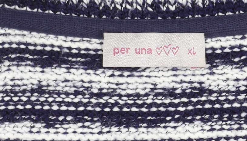 Per Una Women's XL Multicoloured Striped Cardigan