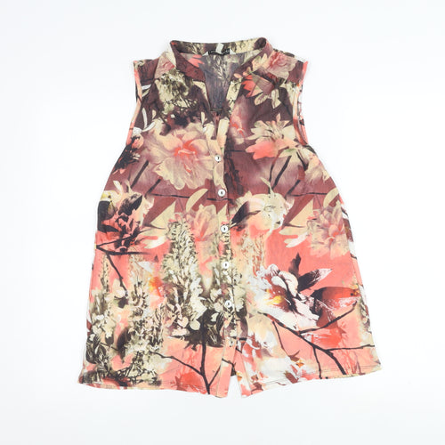 Laura Ashley Women's Floral Button-Up Blouse Size 12