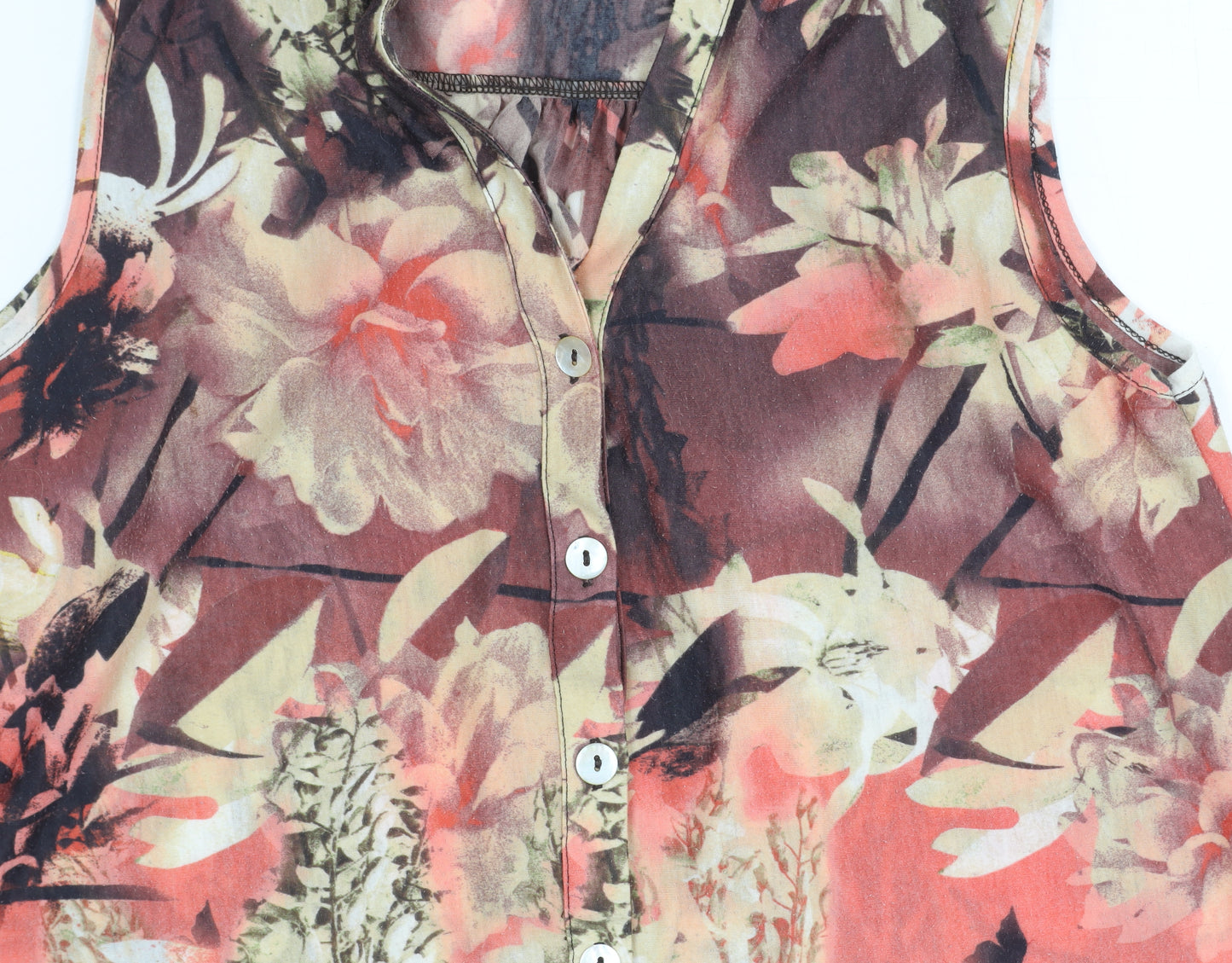 Laura Ashley Women's Floral Button-Up Blouse Size 12