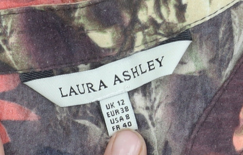 Laura Ashley Women's Floral Button-Up Blouse Size 12