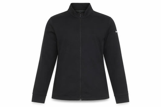 Front view of Nike unisex black medium basic jacket for gym