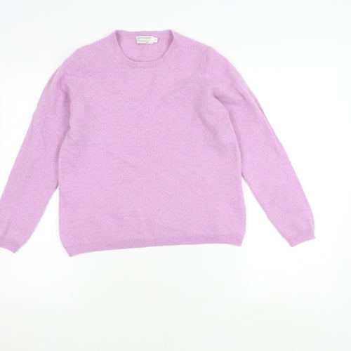 Lochmere Women's Purple Cashmere Crew Neck Jumper
