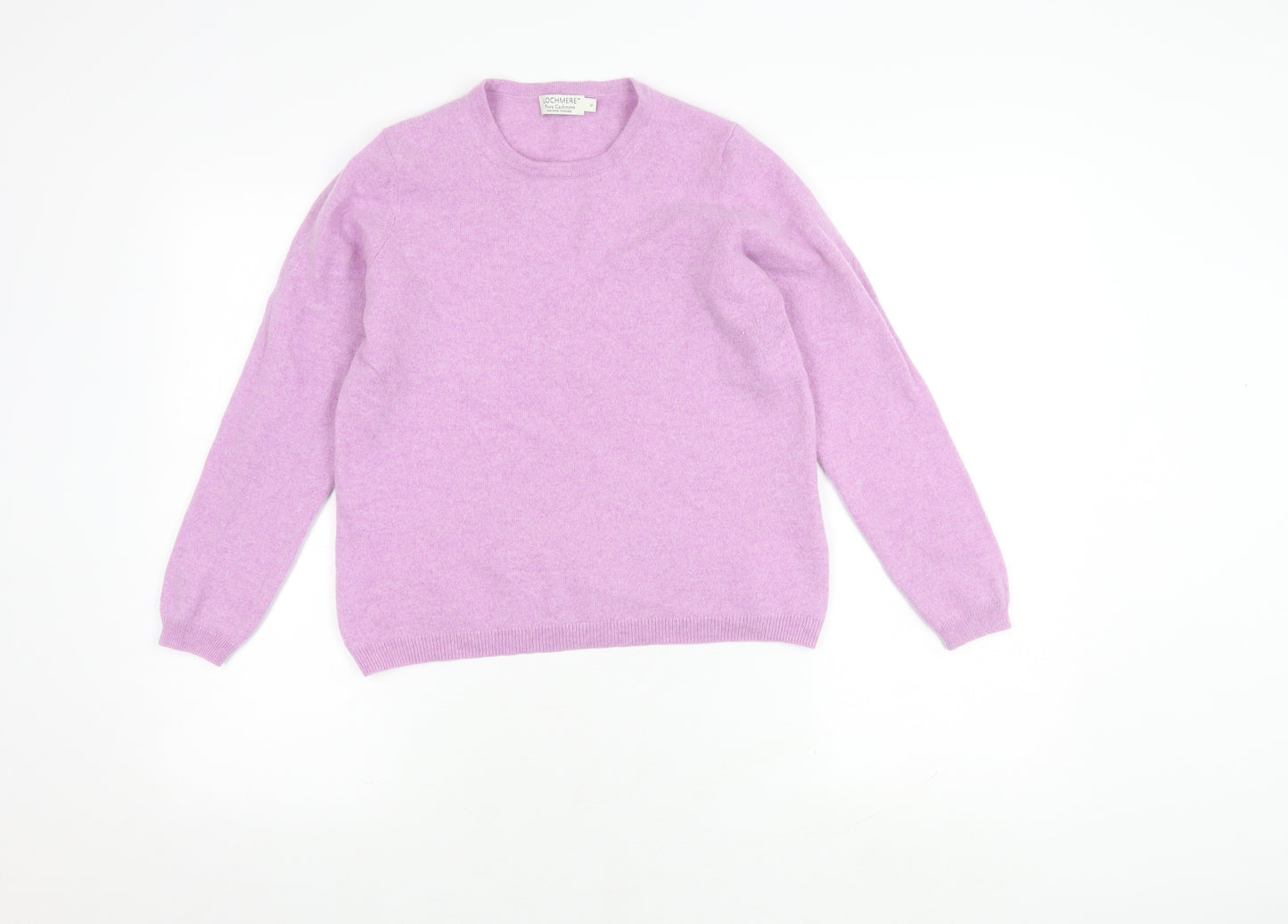 Lochmere Women's Purple Cashmere Crew Neck Jumper
