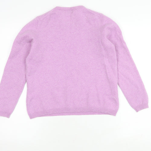 Lochmere Women's Purple Cashmere Crew Neck Jumper