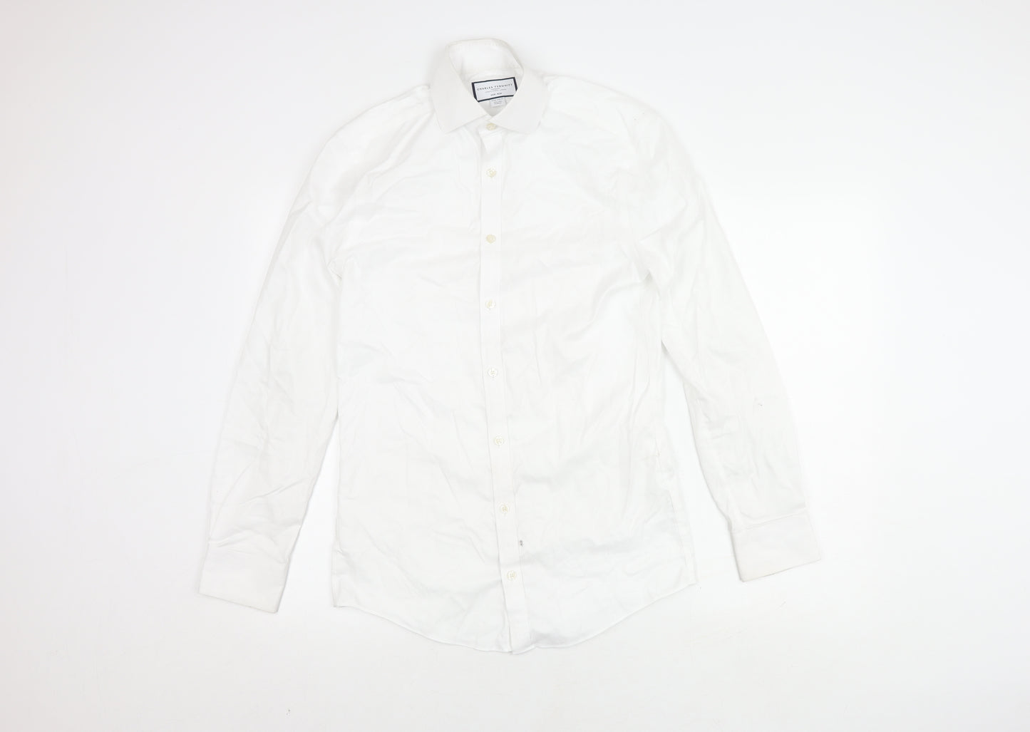 Charles Tyrwhitt Men's White Extra-Slim Shirt, Size 37