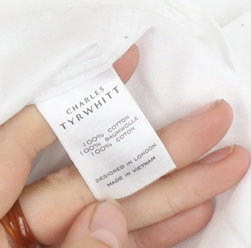 Charles Tyrwhitt Men's White Extra-Slim Shirt, Size 37